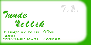 tunde mellik business card